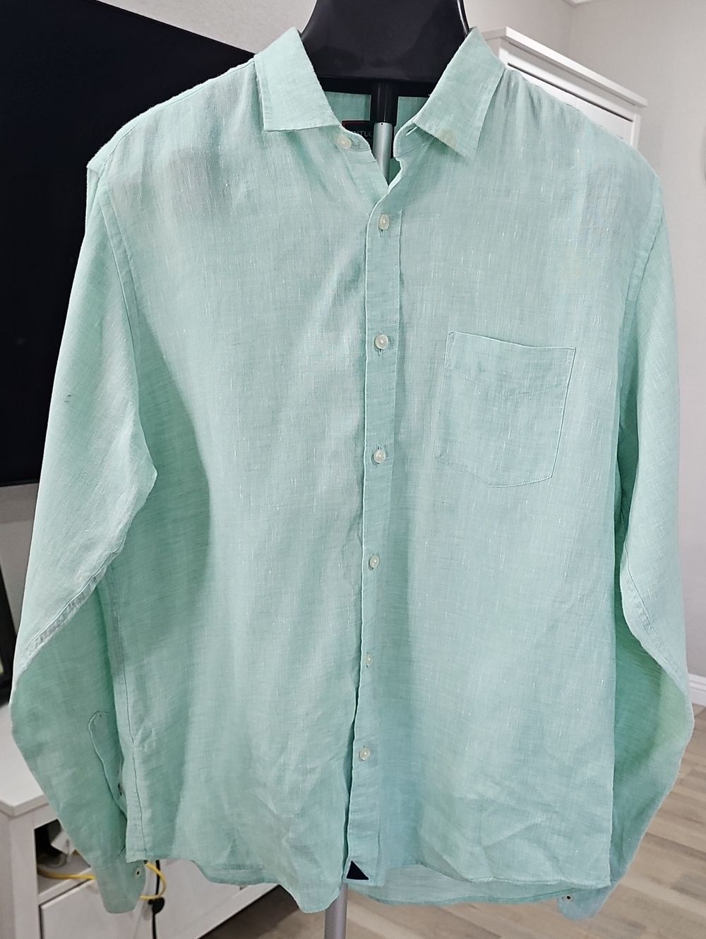 UNTUCKit Mint Green Linen Button-Down Shirt